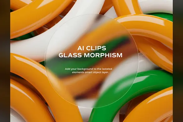 Circular Glass Morphism on Tricolor Wave Loops