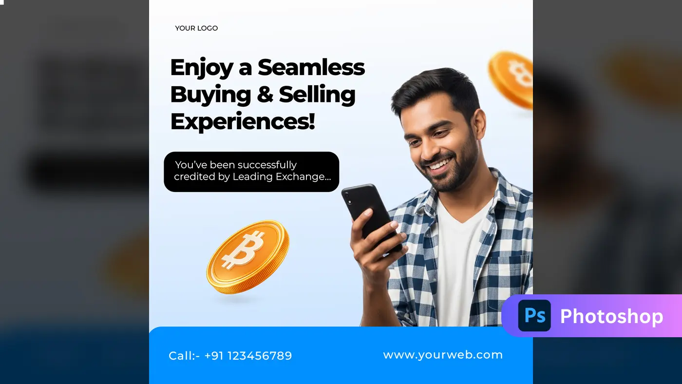 Fintech Crypto Trading Social Media Banner