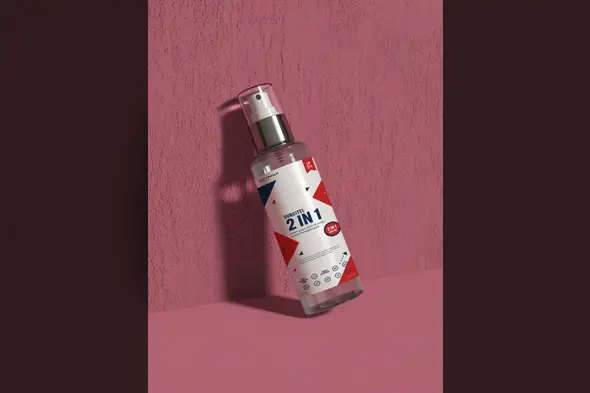 Versatile 2-in-1 Cosmetic Bottle Mockup