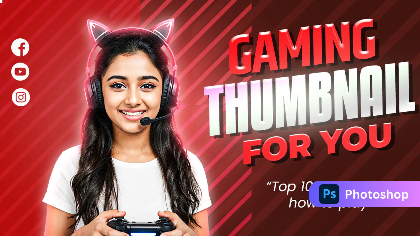 Pro Gamer Thumbnail Template