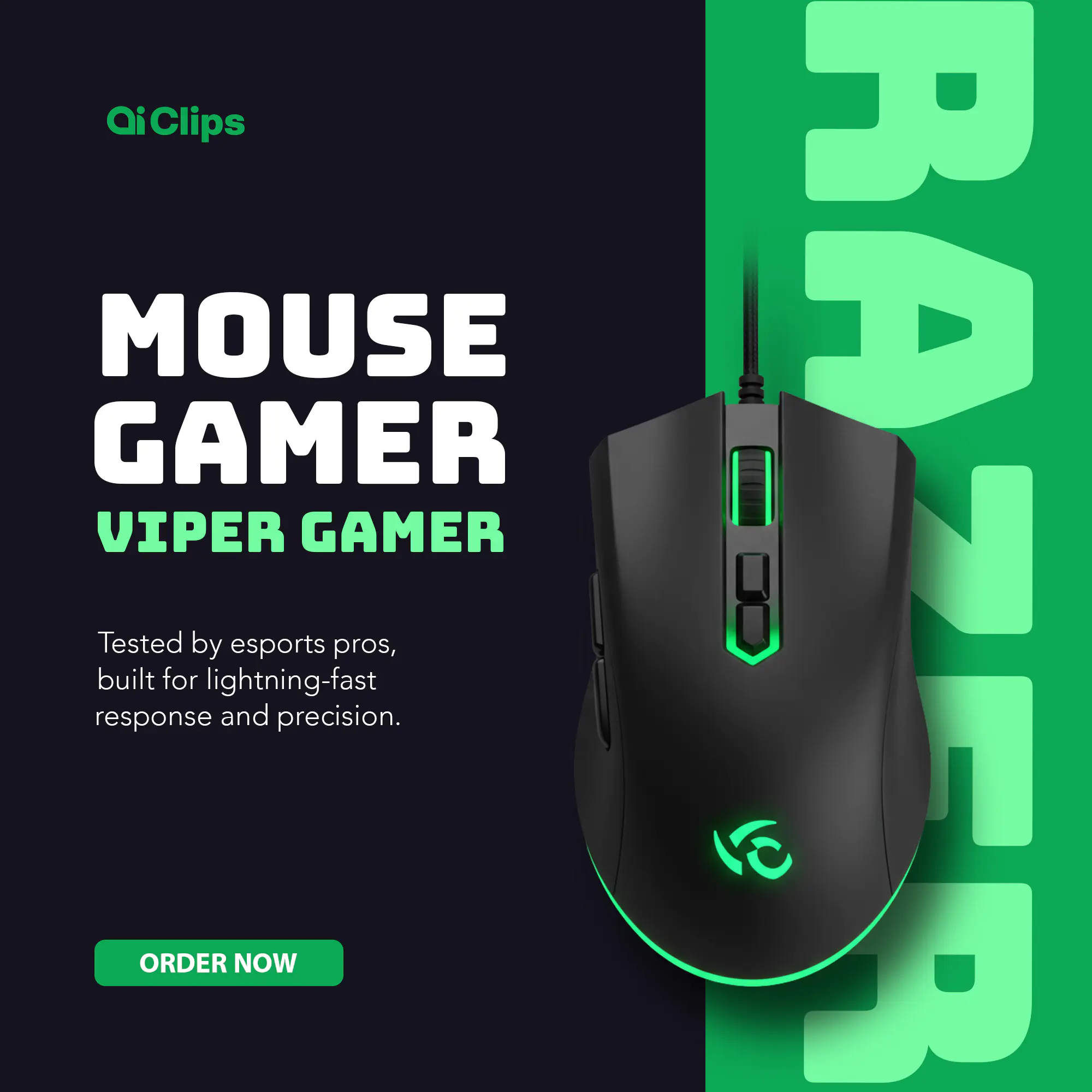 Gaming Mouse Product Showcase Template