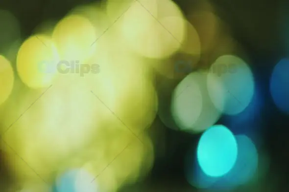 Bright Yellow and Blue Bokeh Lights for Energetic Motion Graphics