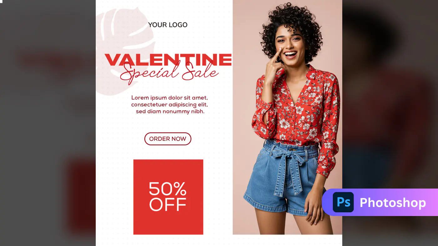 Valentine's Day Fashion Sale Template