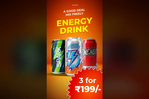 Dynamic Energy Drink Sale Poster