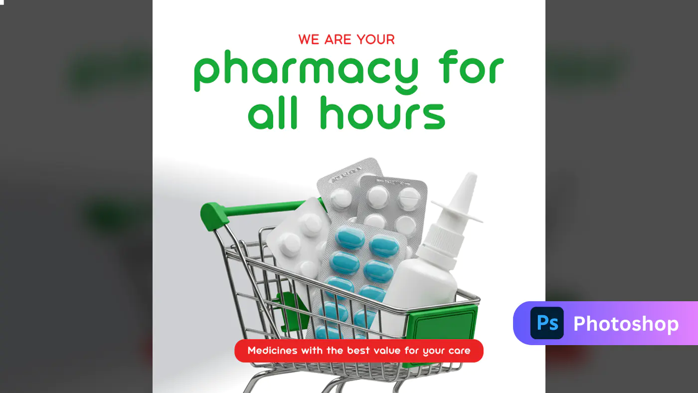 24/7 Pharmacy Service Banner Design
