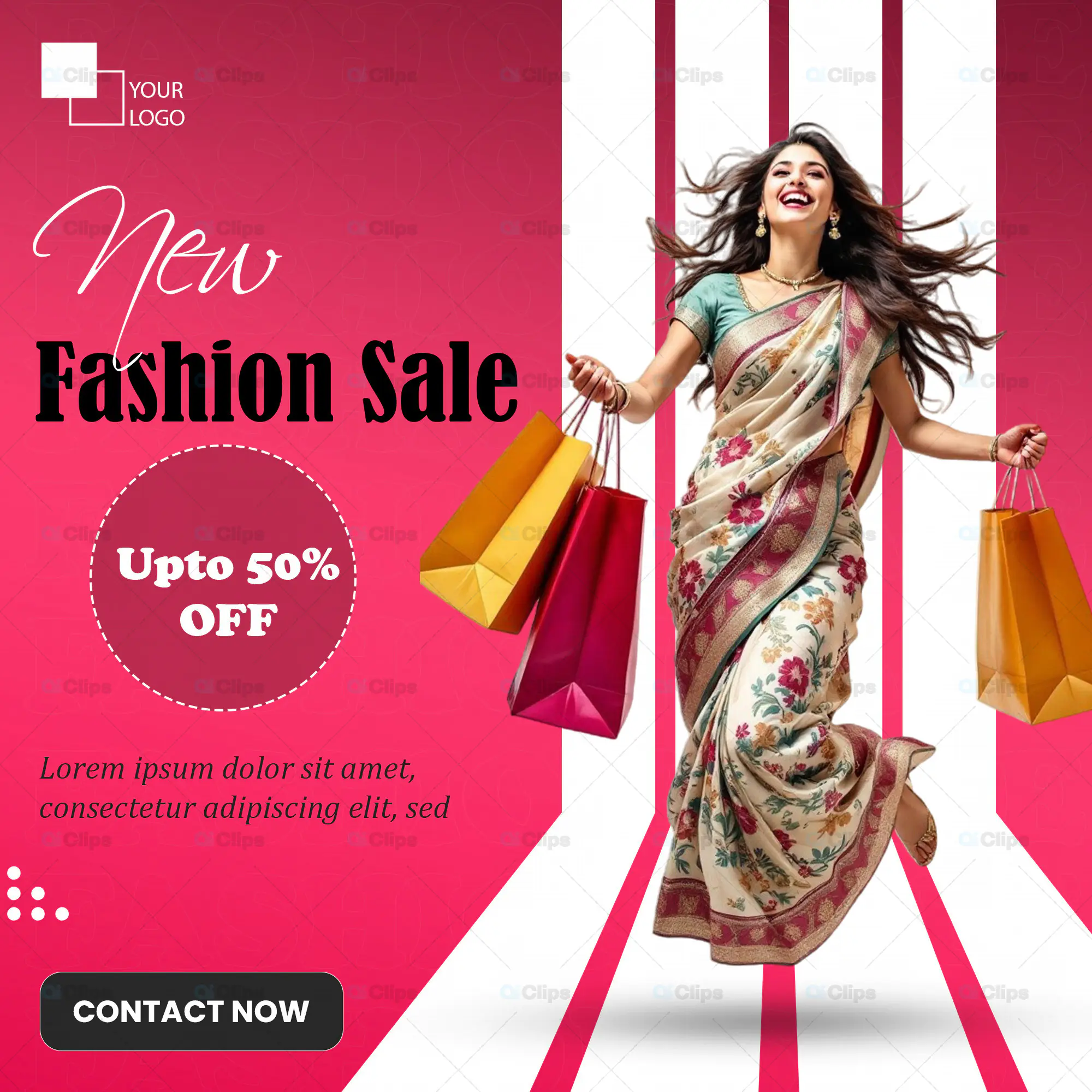 New Fashion Sale Banner PSD Template