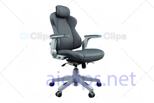 Premium 3D Ergonomic Executive Office Chair Model in Gray