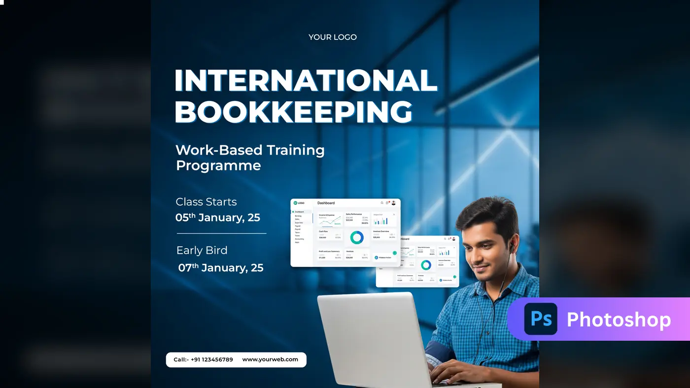 Corporate Bookkeeping Training Ad Template