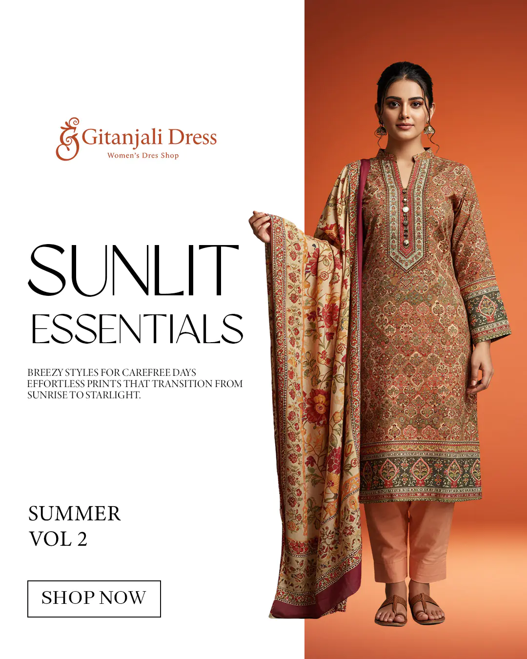 Ethnic Wear Fashion Banner Template