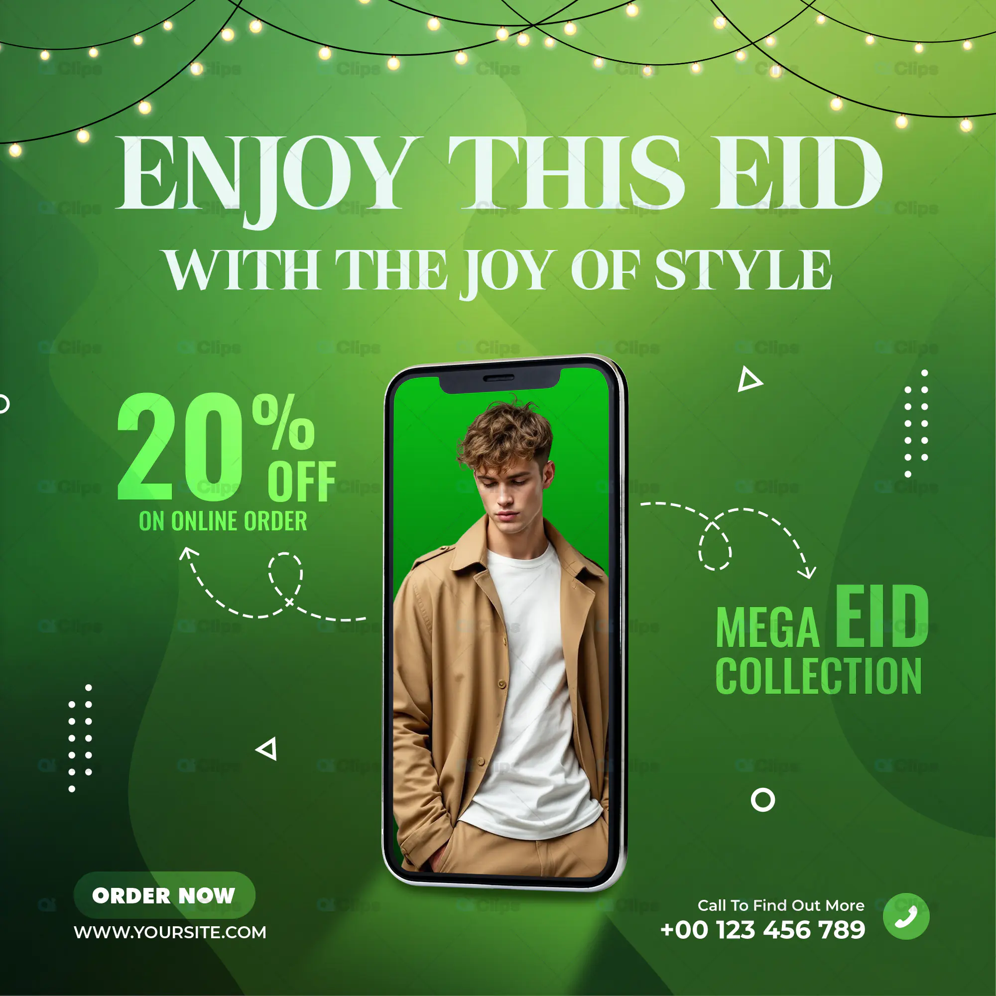 Eid Fashion Promotion Post PSD Template
