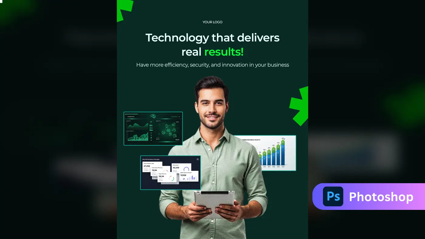Corporate Technology & Data Ad Template
