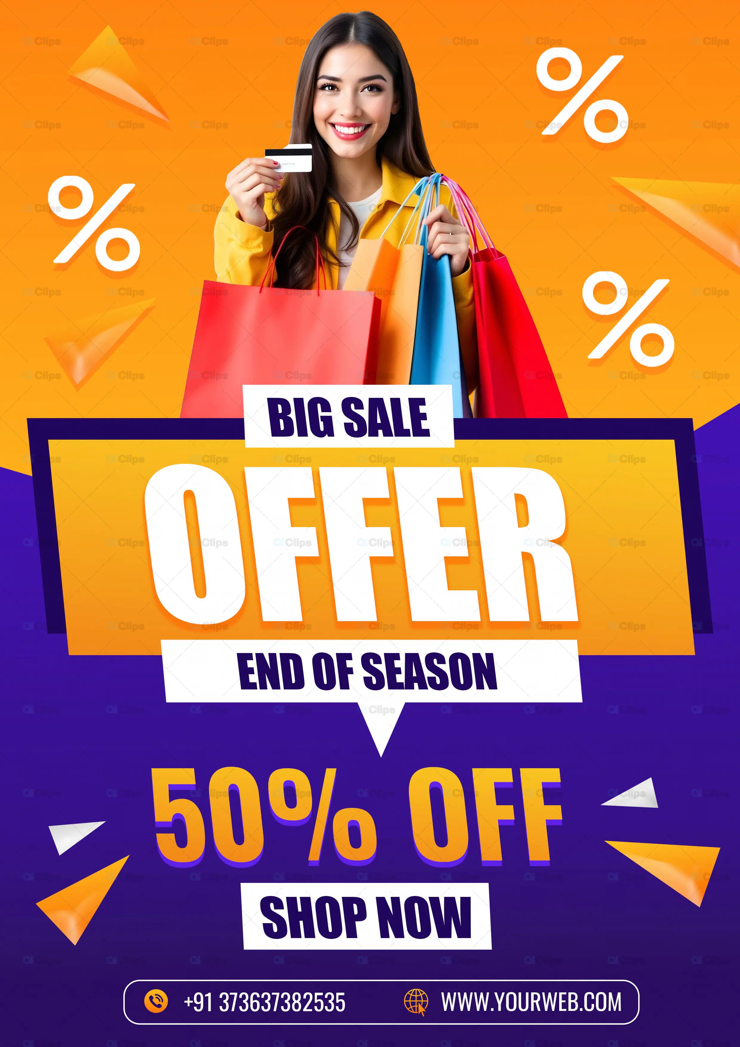 End of Season Sale Offer PSD Template