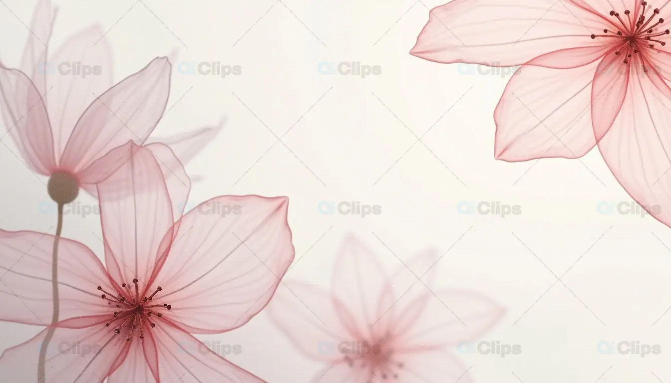 Translucent Pink Petals Floral Art