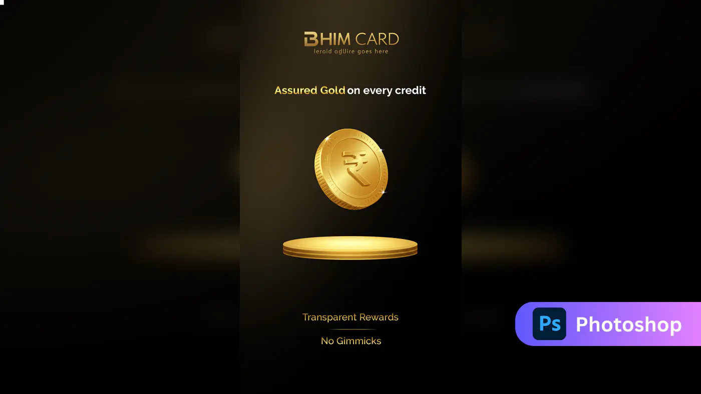 BHIM Card Gold Rewards Banner Template