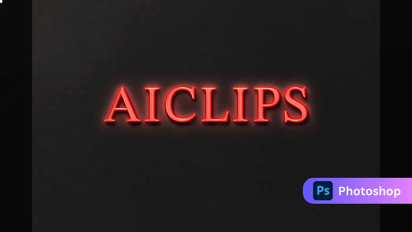 Professional Neon Sign Photoshop Template for Creatives
