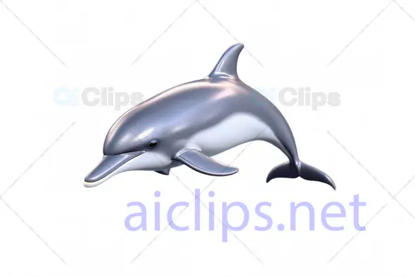 3D Dolphin Model – Realistic Ocean Animal Illustration