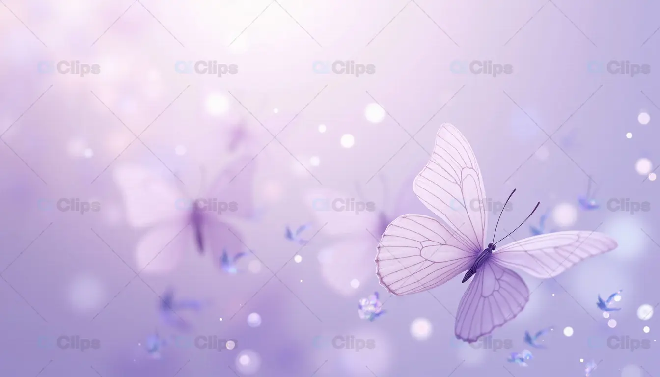Dreamy Lavender Butterfly Flight Background