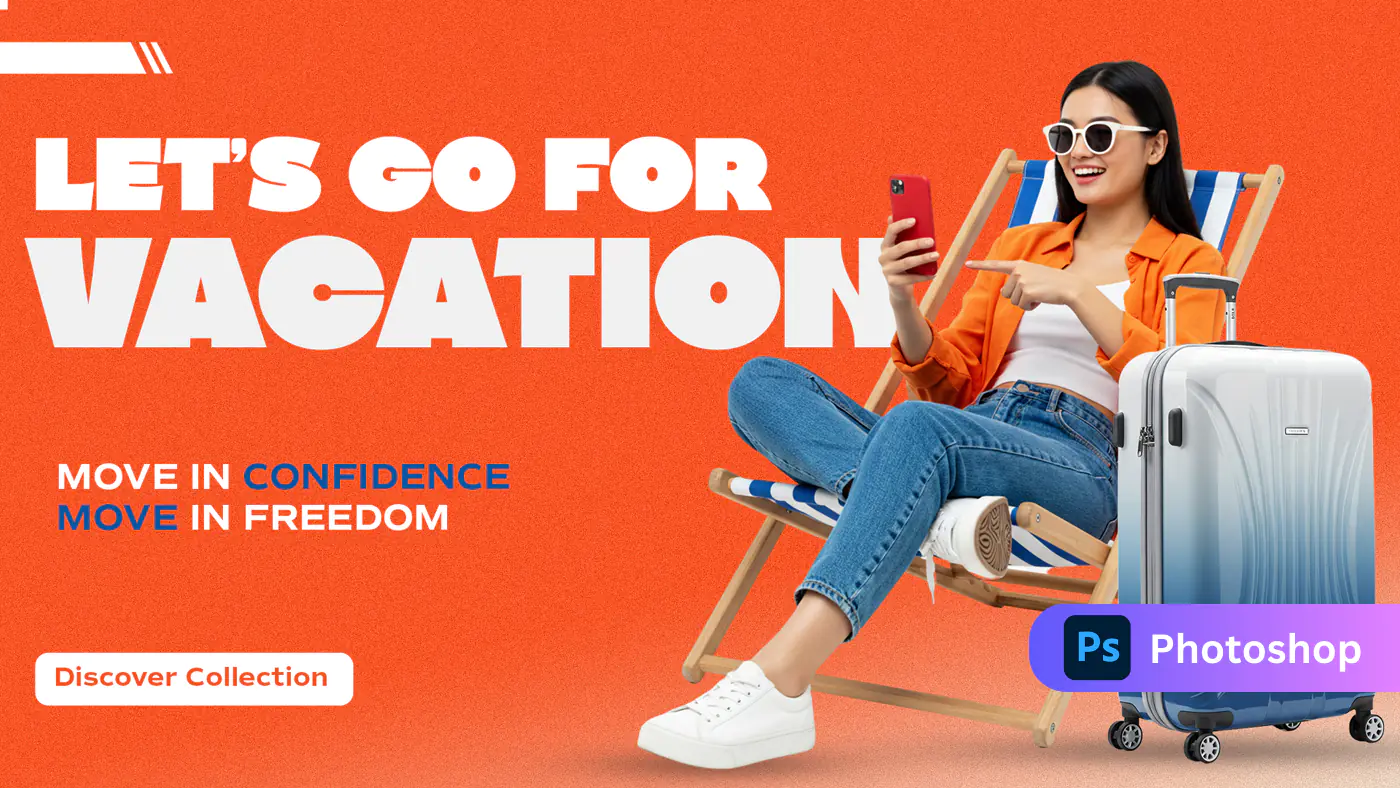 acation Luggage Travel Promotion Template
