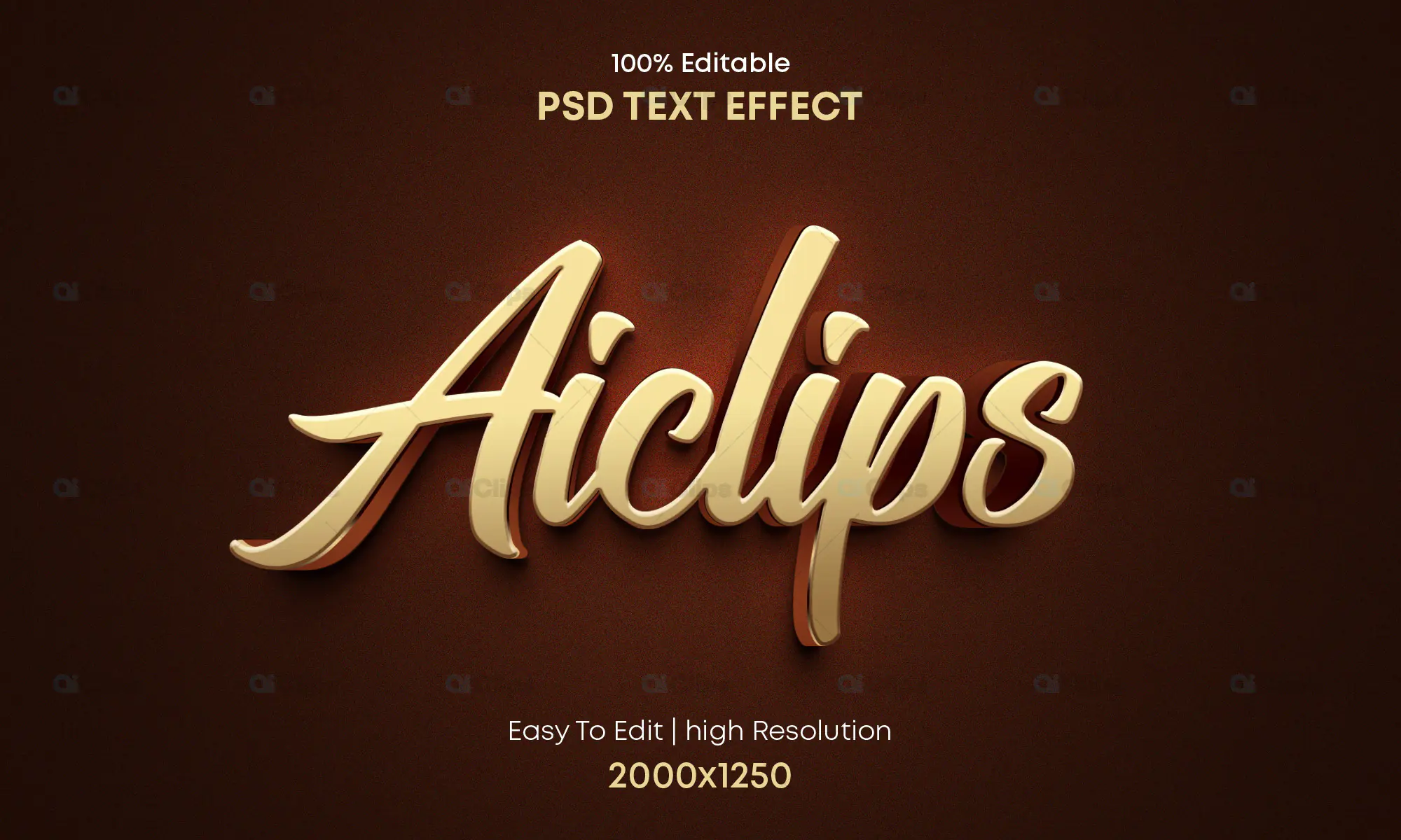 Luxurious Gold Script Text Effect PSD