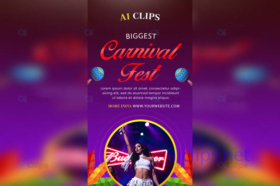 Biggest Carnival Fest Instagram Story PSD Template
