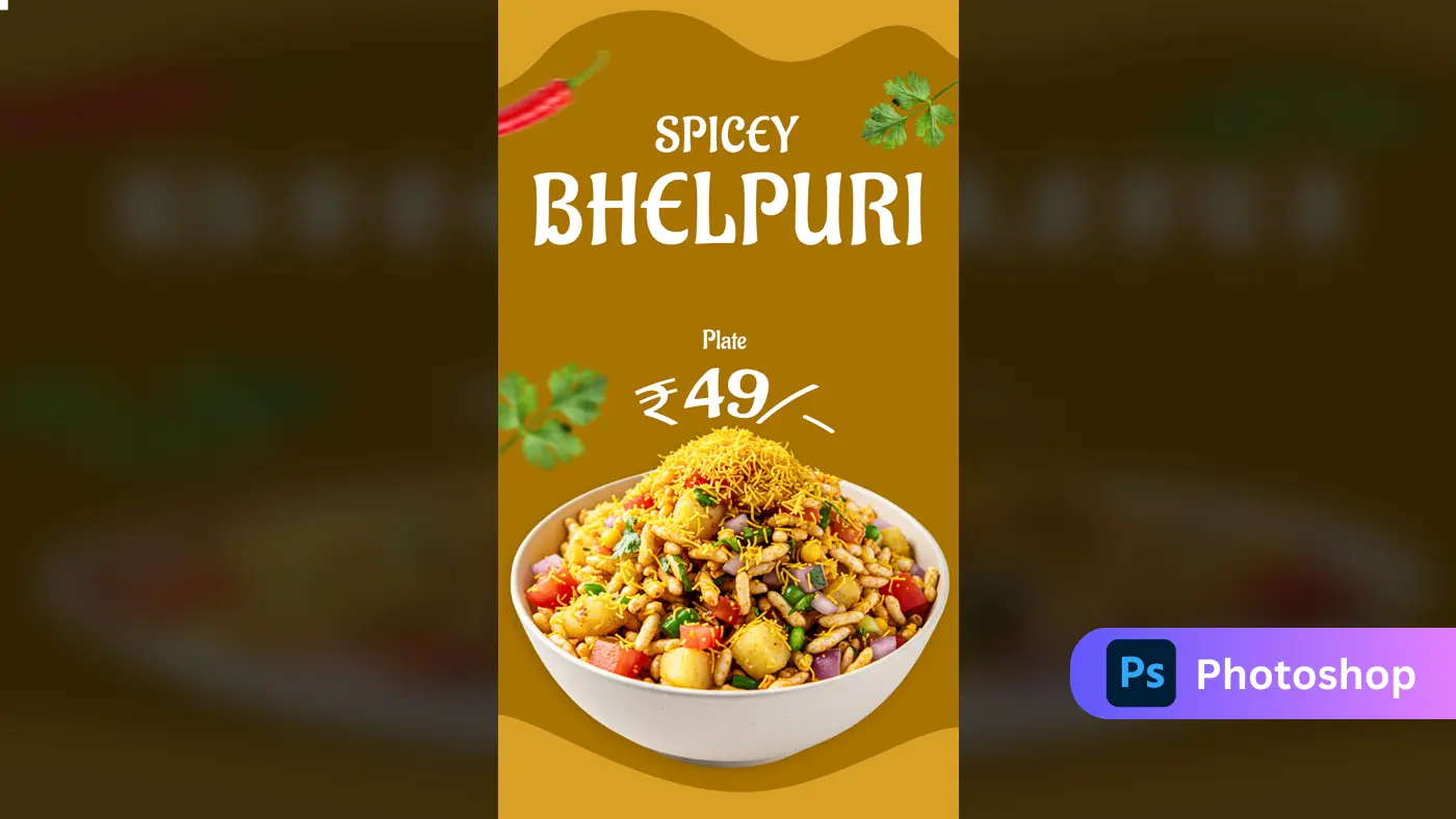 Spicy Bhel Puri Template – Affordable Plate