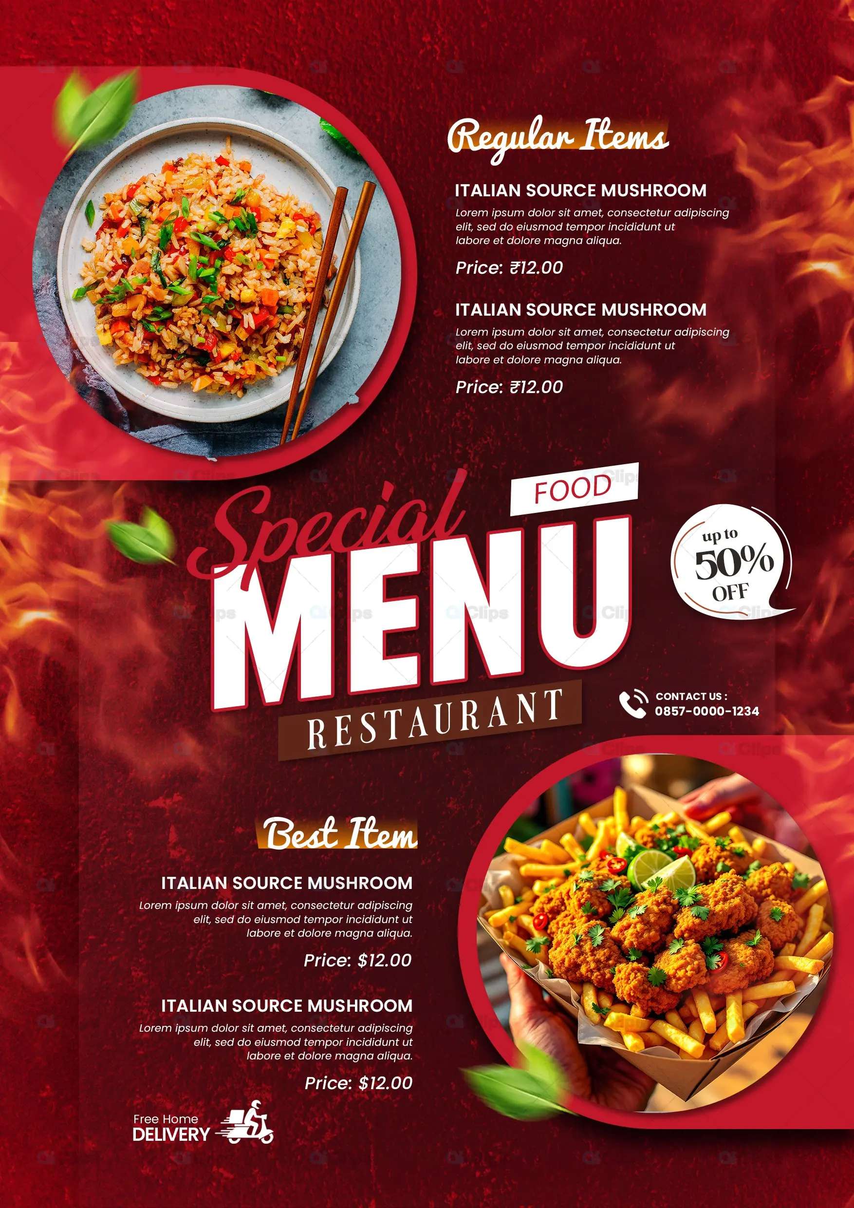 Special Food Menu PSD Template