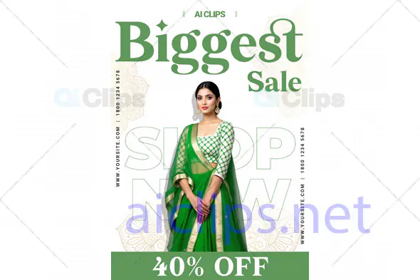 Biggest Sale Promotional Banner PSD Template