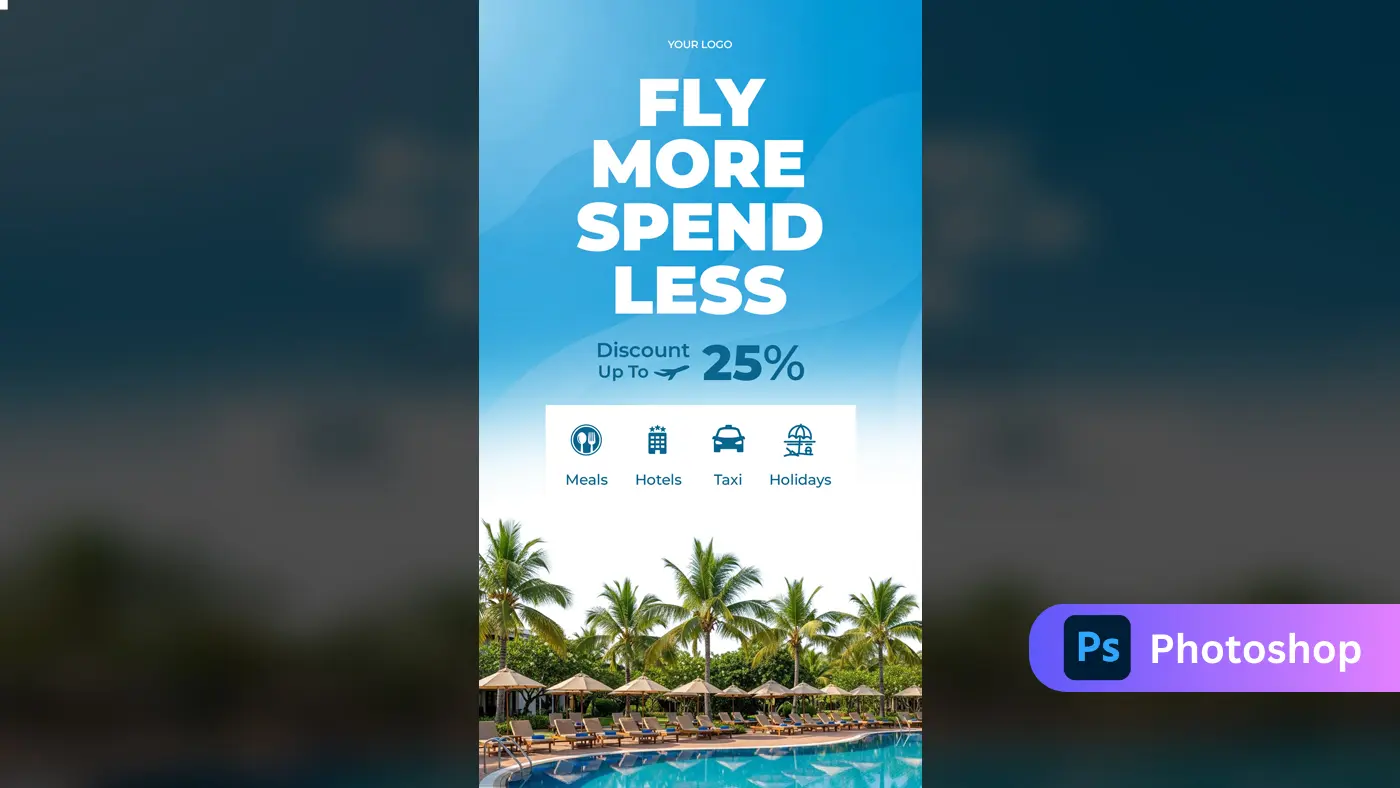 Tropical Resort Vacation Offer Template