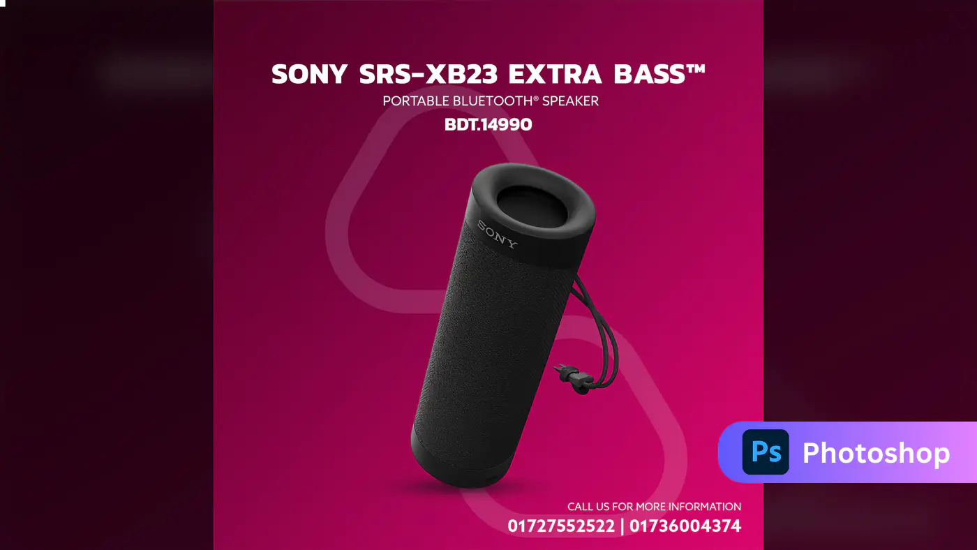 Sony Extra Bass Bluetooth Speaker Ad Template
