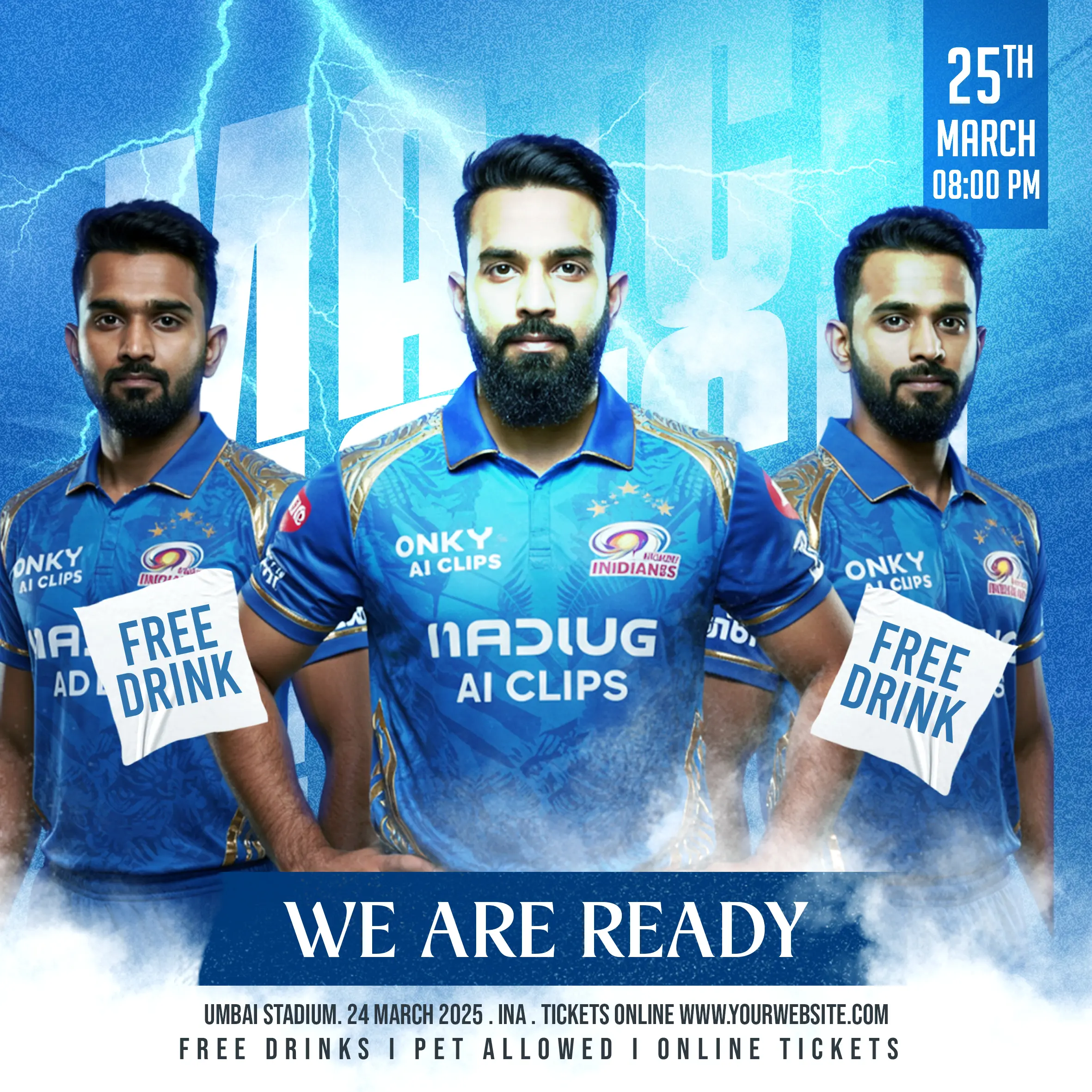 Cricket Match Promotional PSD Template – Sports Event Flyer Design