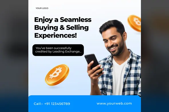 Fintech Crypto Trading Social Media Banner