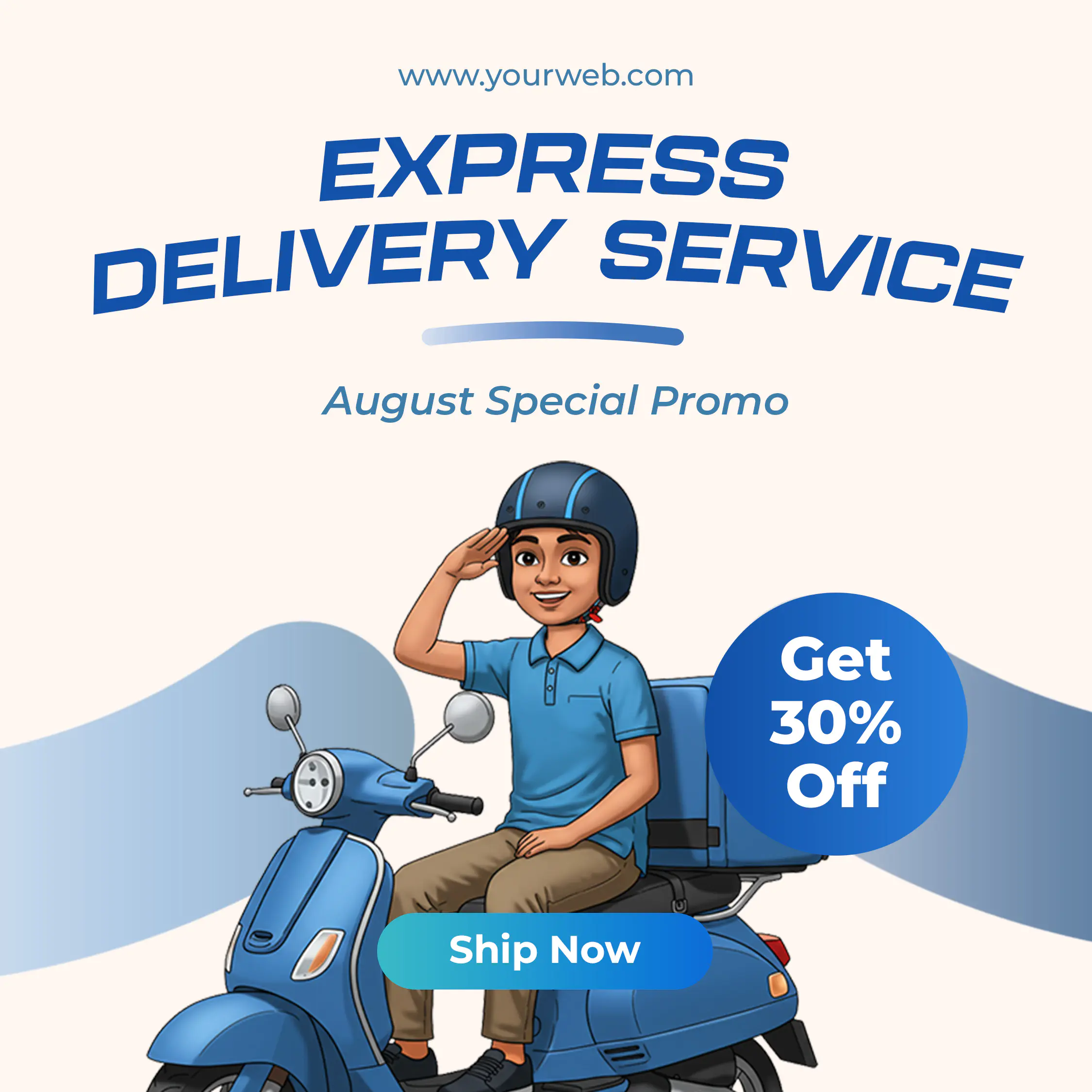 Express Delivery Service Promo Template