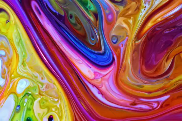 Vibrant Swirling Paint - Abstract Colorful Fluid Art Animation
