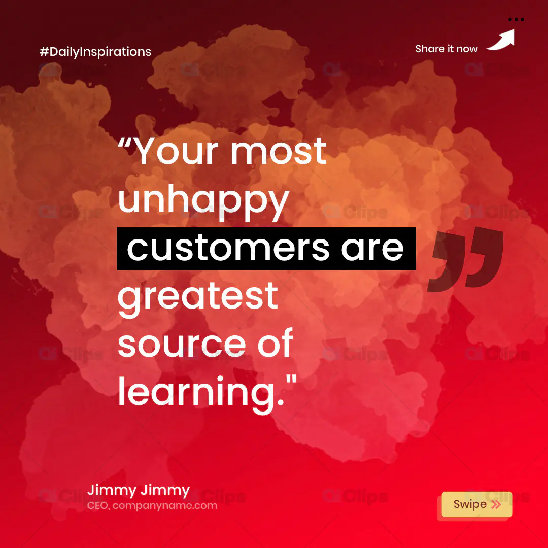 Inspirational Quote Social Media Post PSD Template