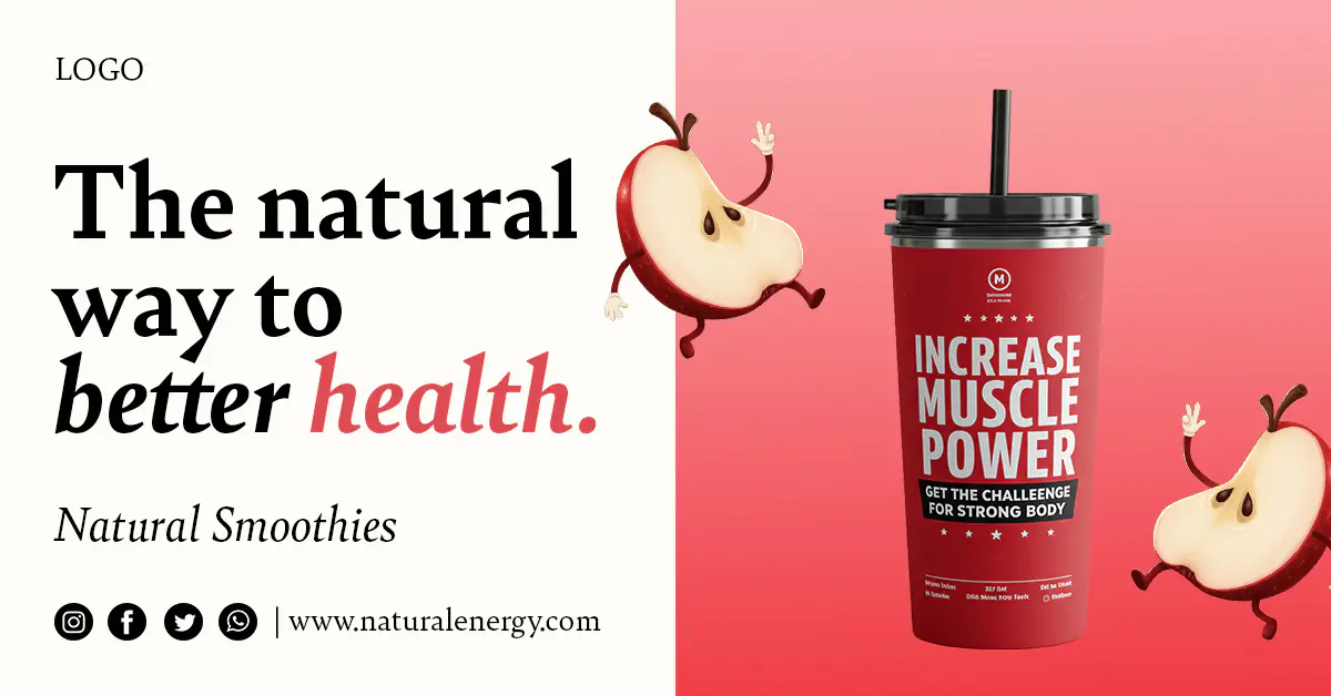 Natural Smoothie Fitness Promotion Template