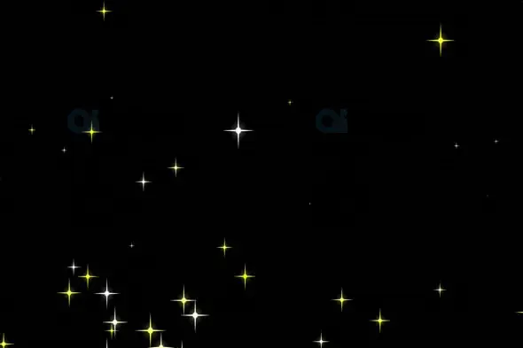 Scattered Stars Overlay on Black Background