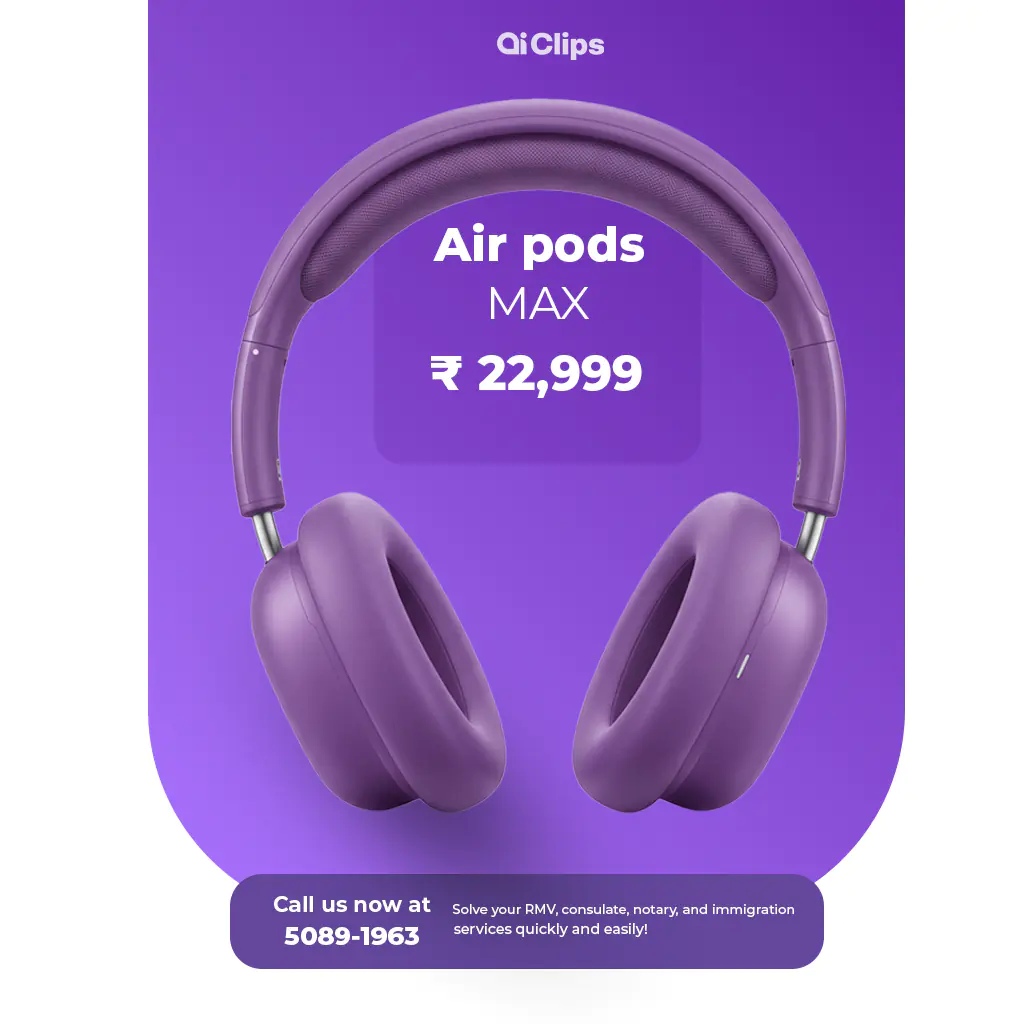Stylish AirPods Max Promotion Template