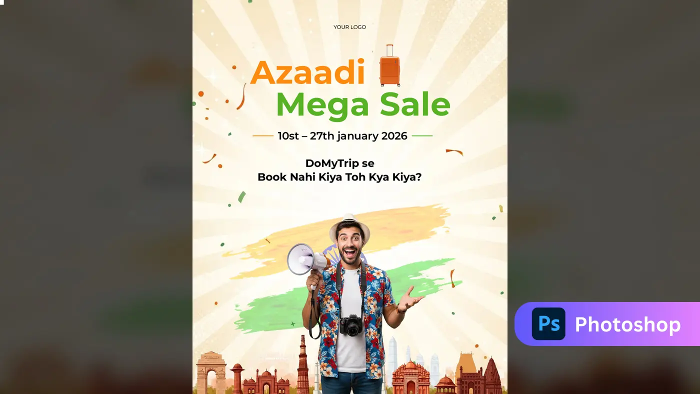 Patriotic Travel Sale Flyer Template