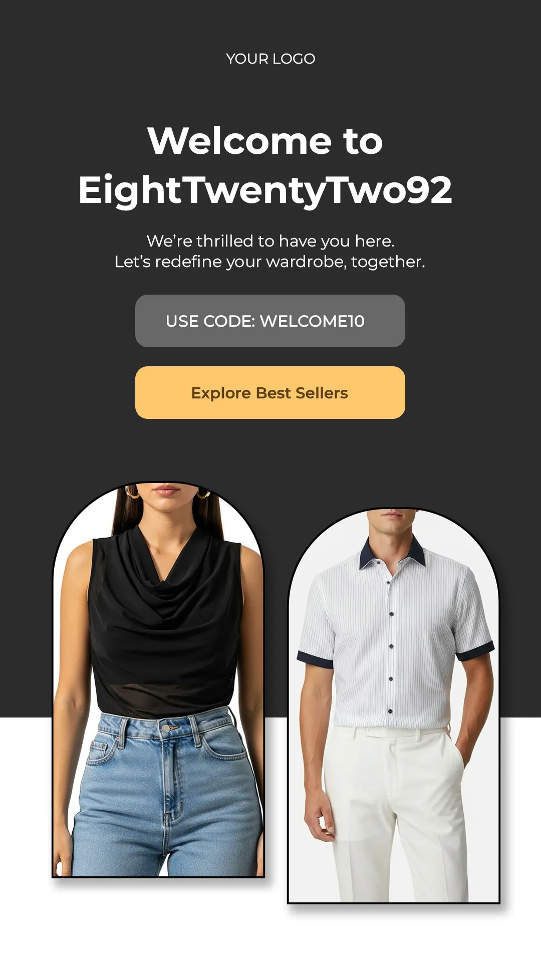 Chic Fashion Welcome Offer Template