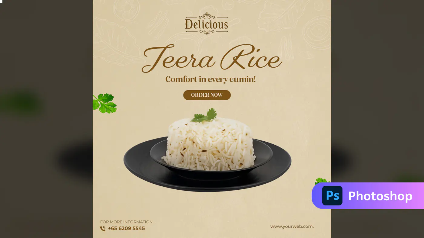 Jeera Rice Promotion Template