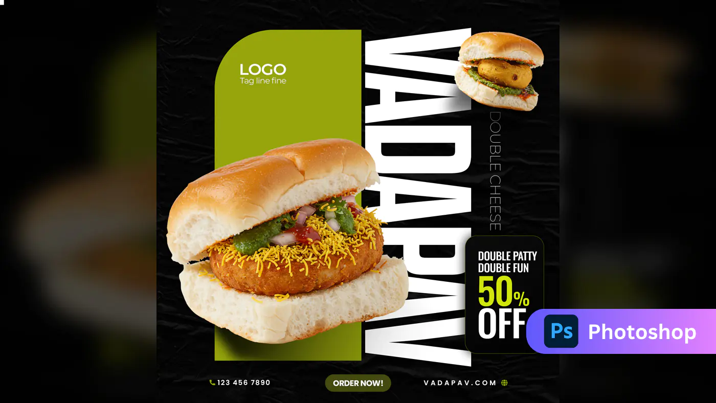 Vada Pav Promotion Template