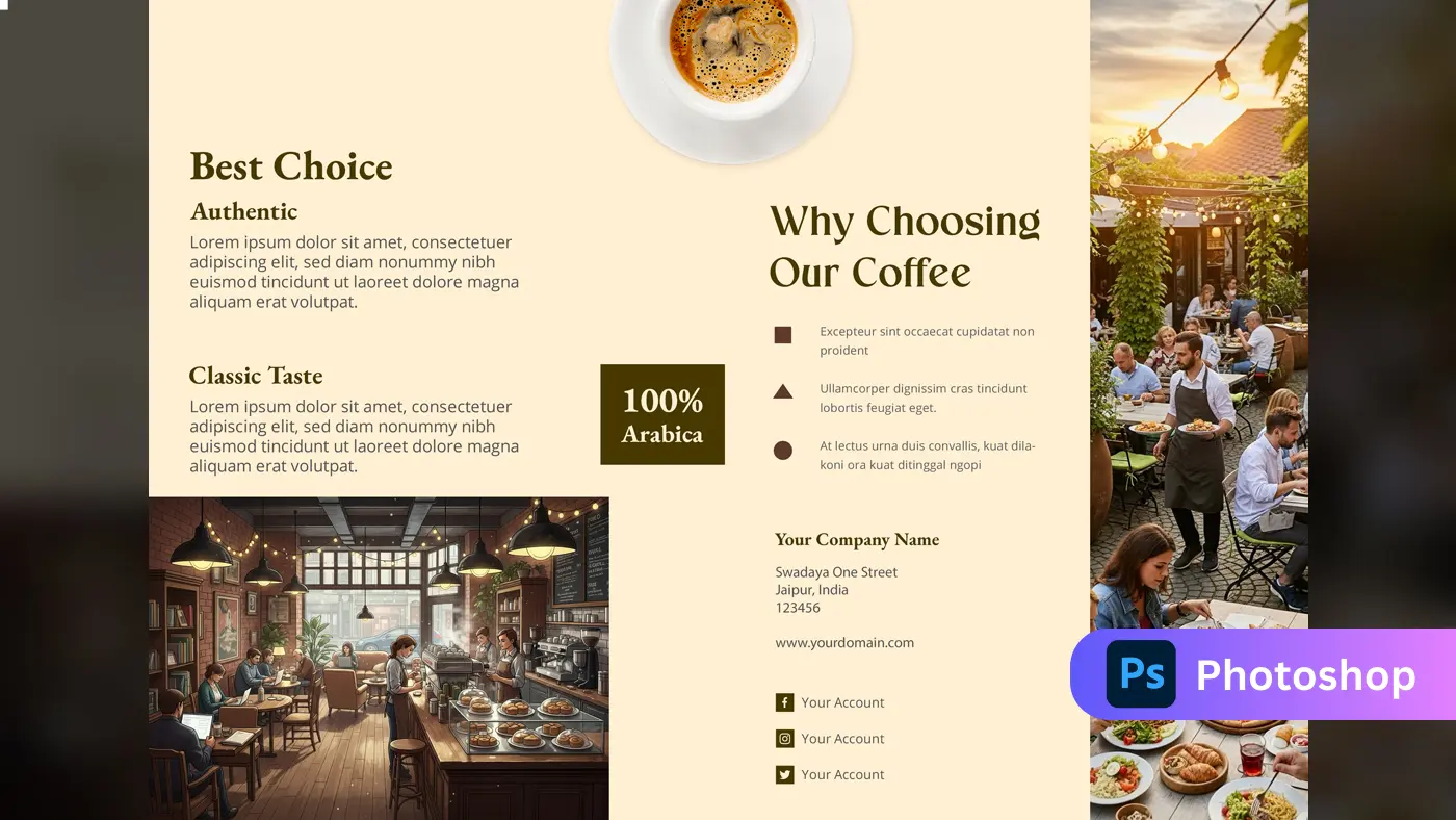 Premium Coffee Shop Marketing Template