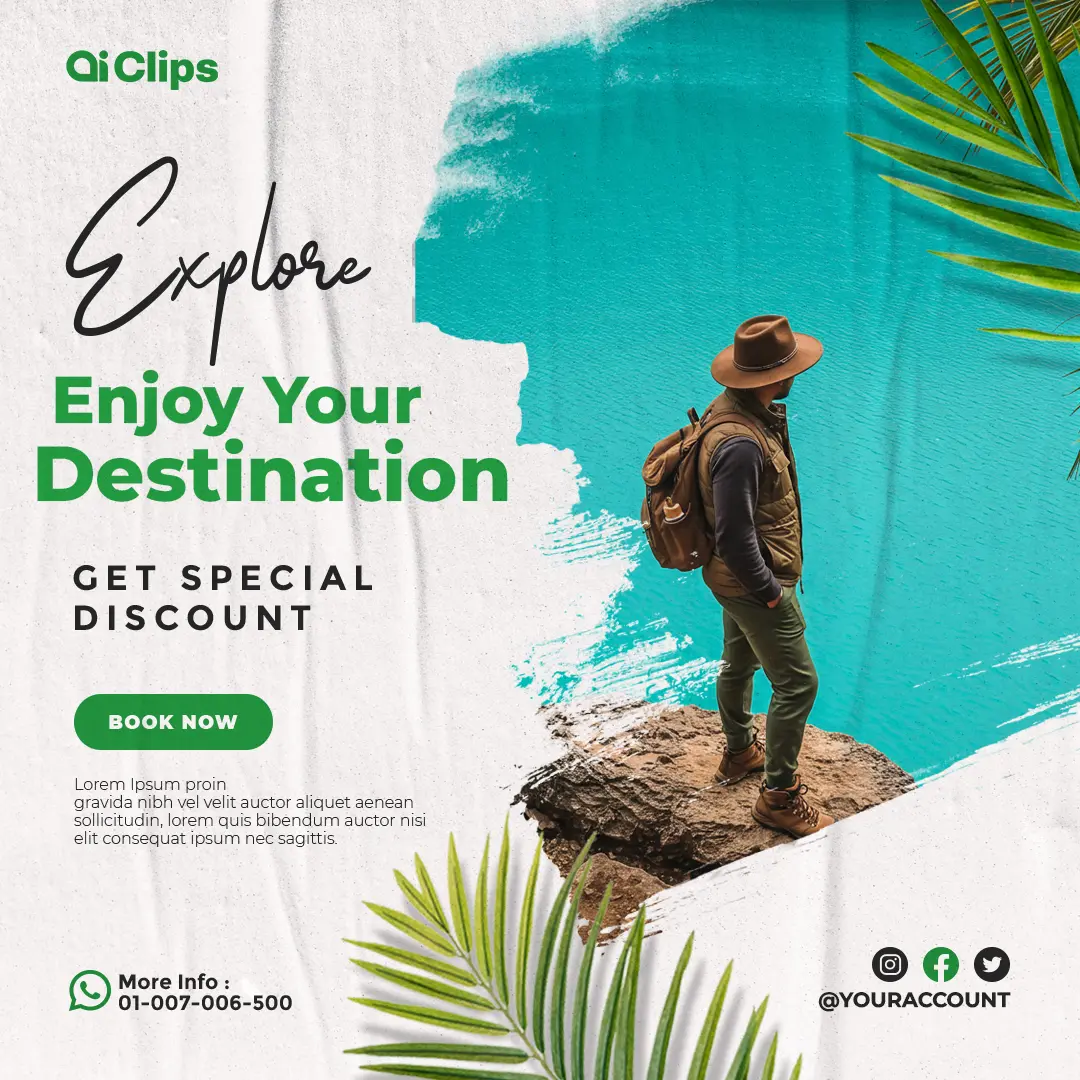 Stylish Travel Promotion Photoshop Template for Creatives