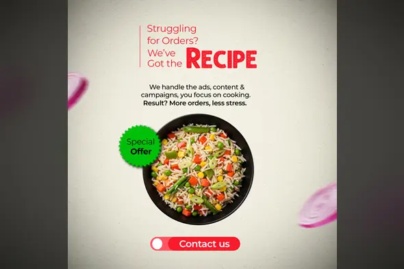Food Business Marketing Ad Template