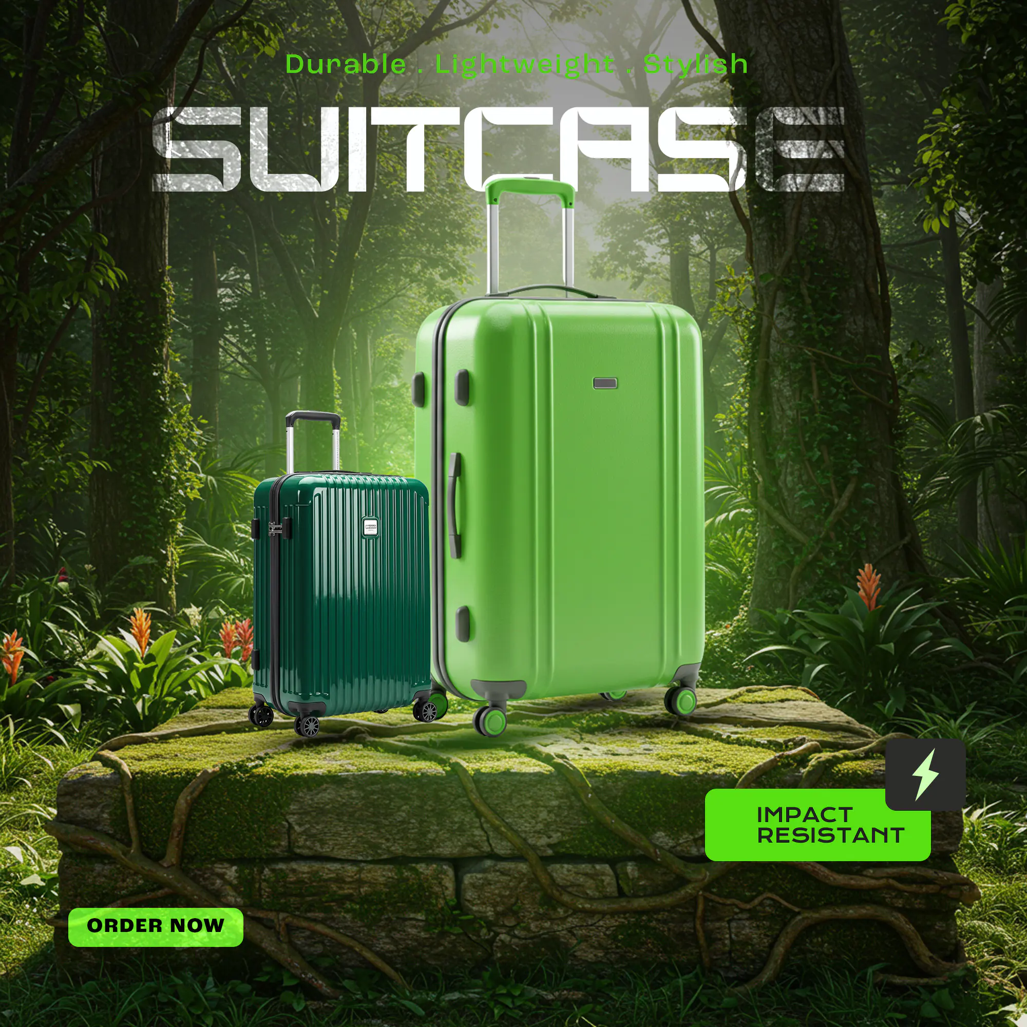 Eco-Friendly Luggage Ad Template