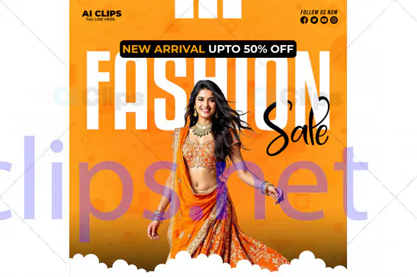 Fashion Sale Banner PSD Template