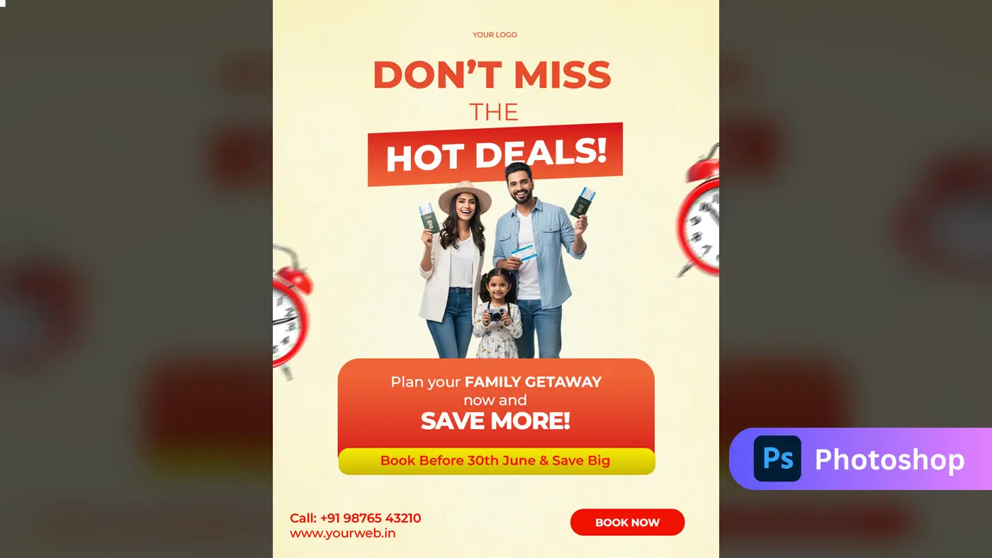 Family Vacation Deals Ad Template