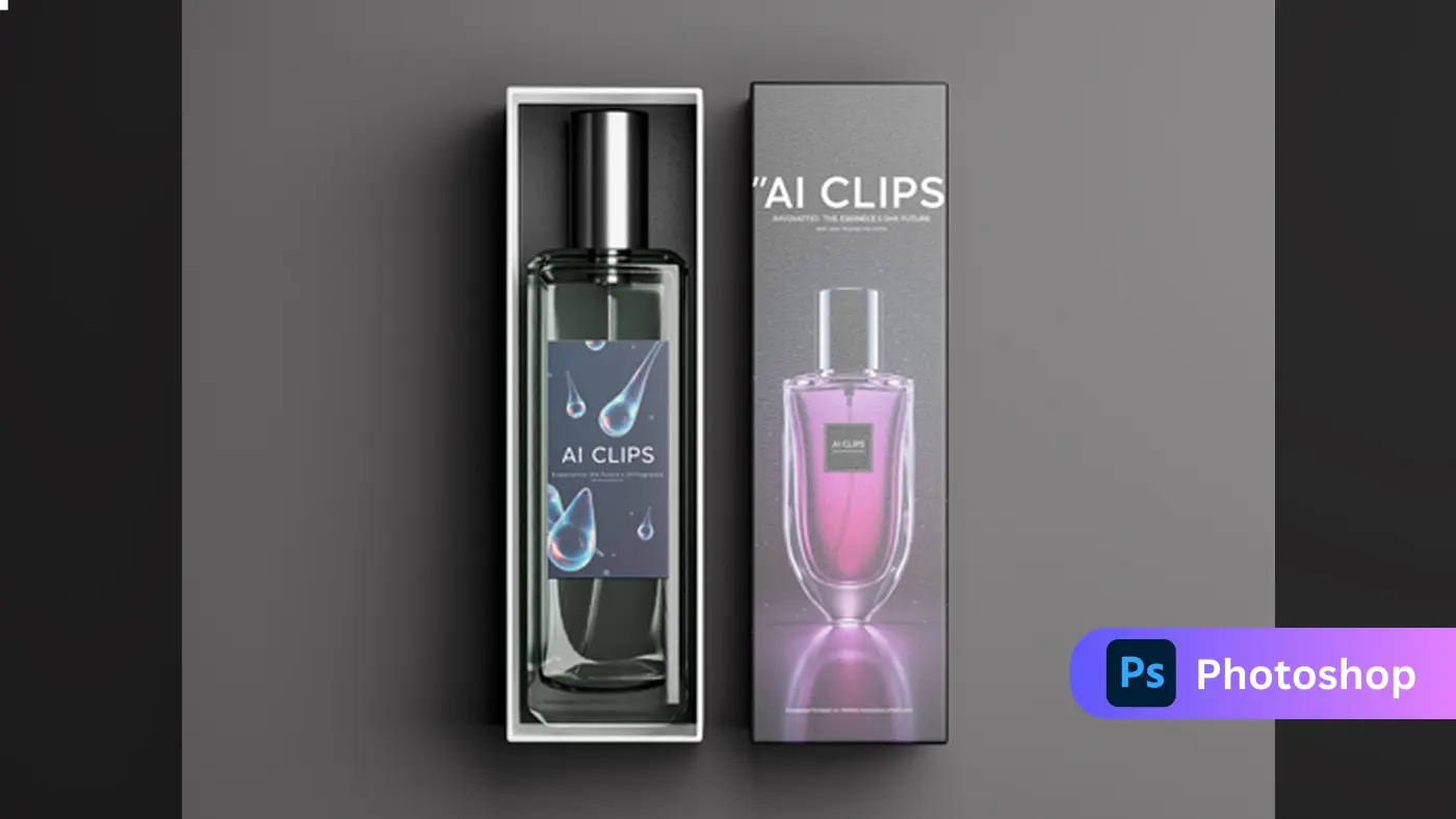 perfume Packaging Mockup Elegant Bottle and Box Design