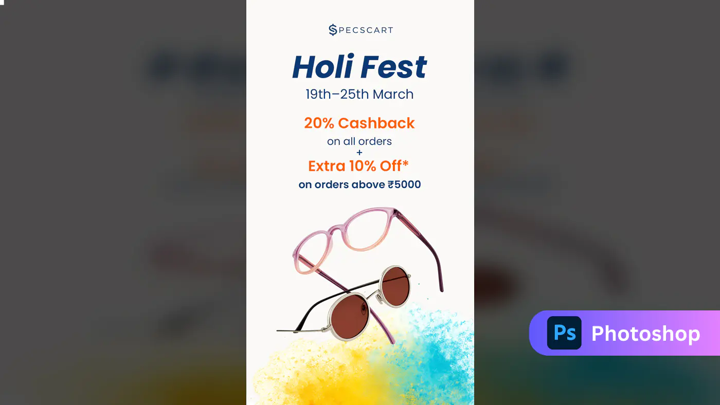 Holi Fest Eyewear Promotion Template