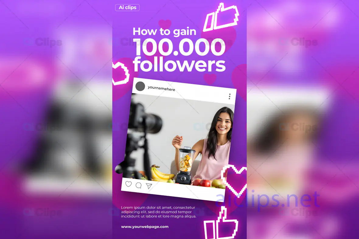 Social Media Growth Instagram Story PSD Template